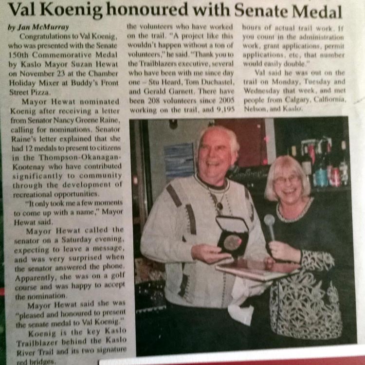 Val Koenig Senate Medal